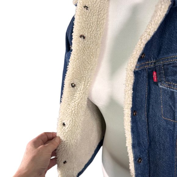 NWOT - Levi's Sherpa Demin Jean Jacket - Small - Picture 4 of 7